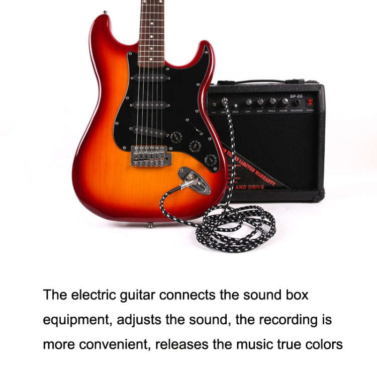 Guitar Connection Wire Folk Bass Performance Noise Reduction Elbow Audio Guitar Wire, Size:1m(Red...