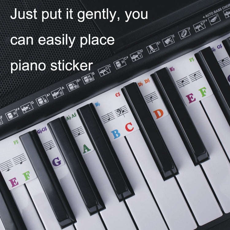 Children Beginner Piano Keyboard Color Stickers Musical Instrument Accessories, Style: Piano Keys...