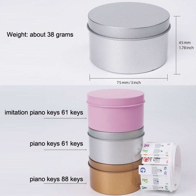 Children Beginner Piano Keyboard Color Stickers Musical Instrument Accessories, Style: Piano Keys...