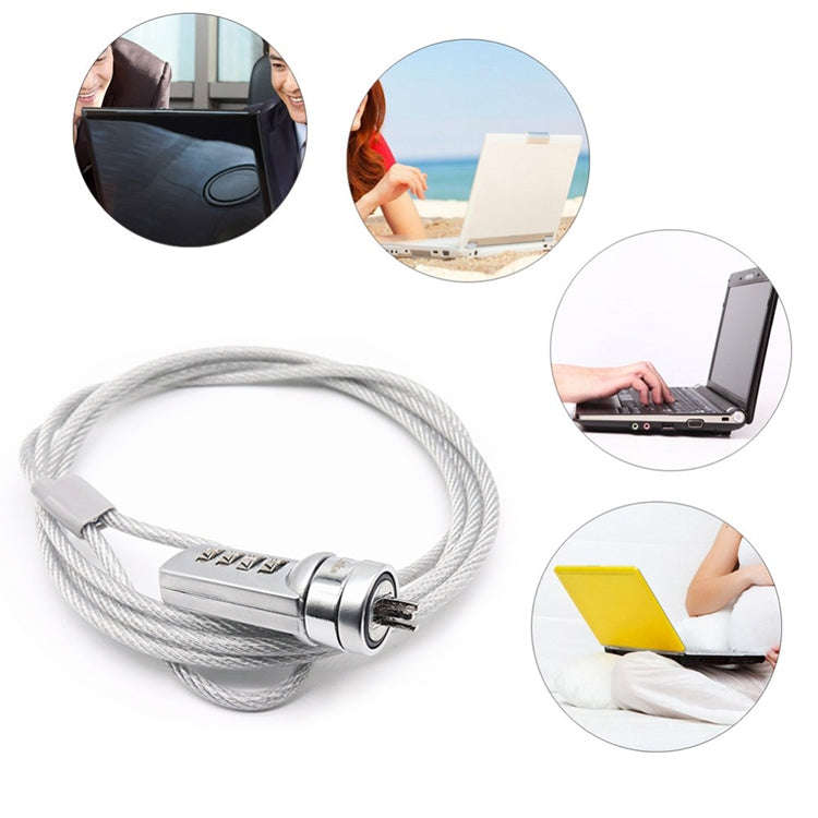 Four Digit Computer Lock Notebook Universal Anti-theft Password Lock, Size:Diameter 3.5 mm Length...