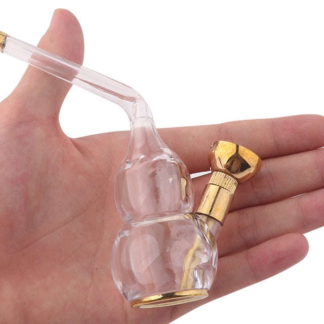 Portable Mini Acrylic Plastic Hookah Vintage Copper Hookah(Transparent)