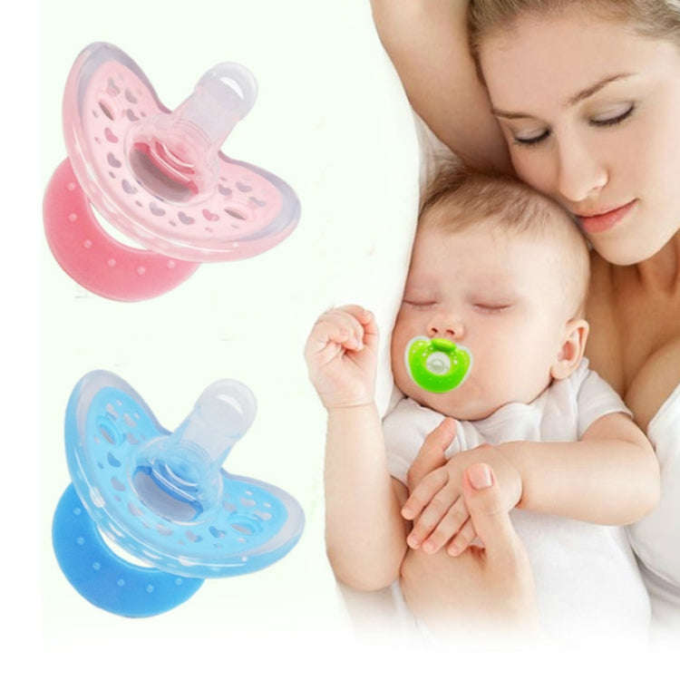 Baby Child Silicone Soft Round Head  Resistant to Tearing  Sleepy Pacifier(Sky Blue)