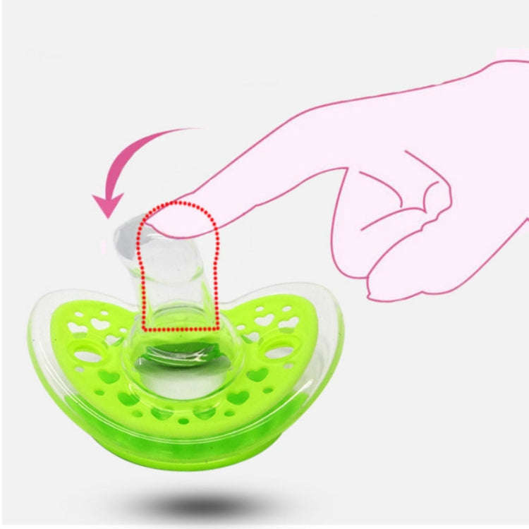 Baby Child Silicone Soft Round Head  Resistant to Tearing  Sleepy Pacifier(Fresh Green)