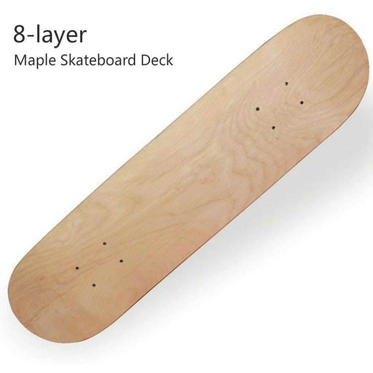Four-wheeled Skateboard 8-layer Maple Double Raised Skateboard Surface Roughcast Board, Size:31 x...