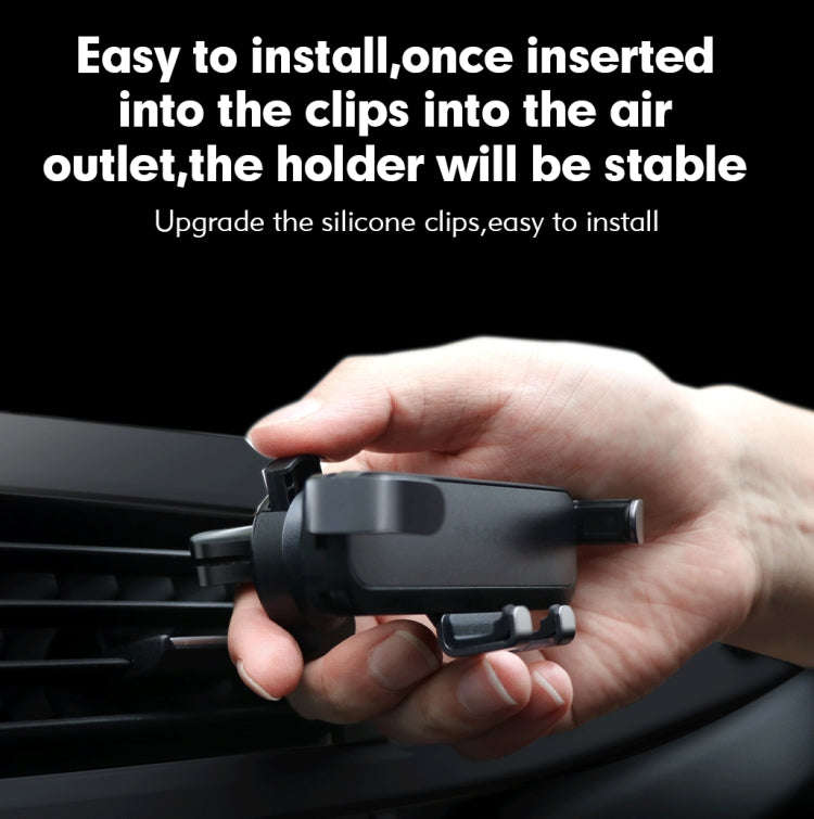 Car Air Conditioning Air Outlet Mobile Phone Holder(Gray Upgrade Pro Metal)
