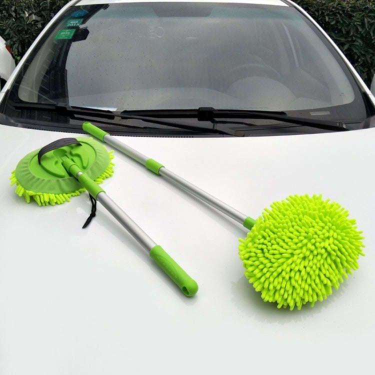2 PCS Aluminum Alloy Three-section Telescopic Rod Car Wash Cleaning Brush Dusting Tool Dust Mop