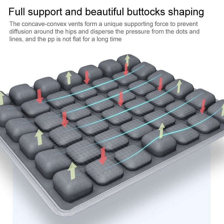 Air Cushion 3D Airbag Breathable Office Beautiful Buttocks Cushion Decompression Massage Cushion(...