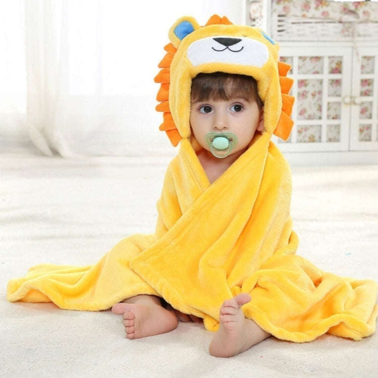 Baby Animal Shape Hooded Cape Bath Towel, Size:100×75cm(White Bear)