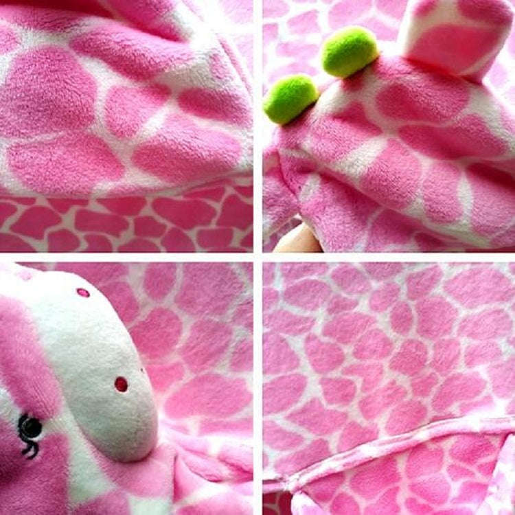 Baby Animal Shape Hooded Cape Bath Towel, Size:100×75cm(Pink Bear)