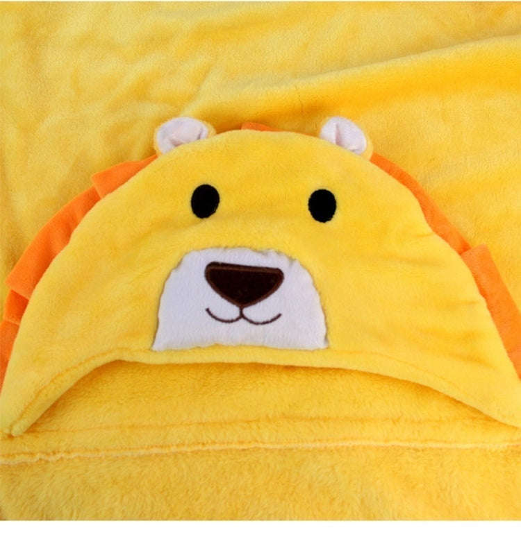 Baby Animal Shape Hooded Cape Bath Towel, Size:100×75cm(Pink Bear)