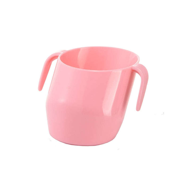 Baby Drinking Mouthwash Learning Cup Oblique Mouth Child Drinking Training Cup(Cherry Pink)