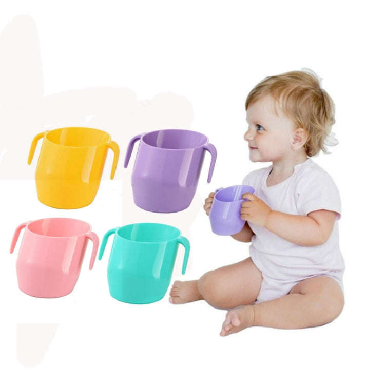 Baby Drinking Mouthwash Learning Cup Oblique Mouth Child Drinking Training Cup(Cherry Pink)
