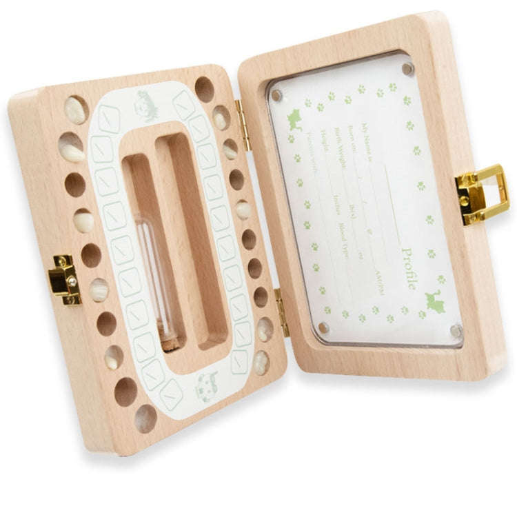 Wooden Photo Frame Boy and Girl Baby Hair Infant Tooth Box Children Tooth Storage Box Souvenir Gi...