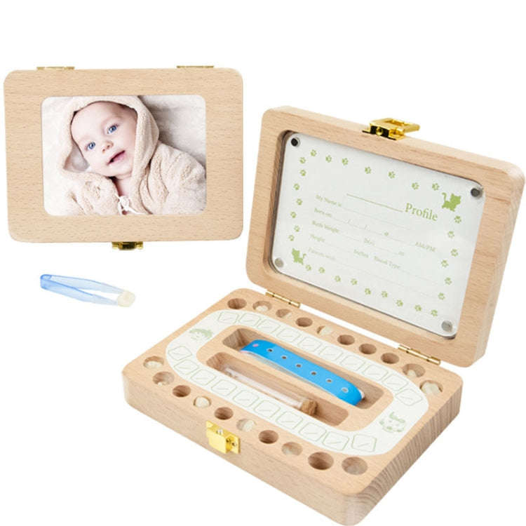 Wooden Photo Frame Boy and Girl Baby Hair Infant Tooth Box Children Tooth Storage Box Souvenir Gi...