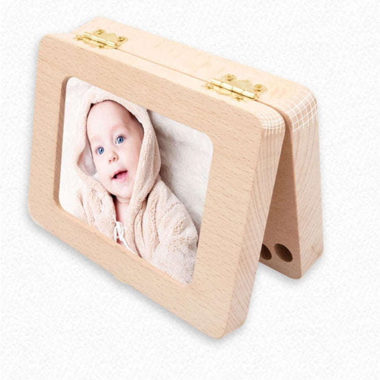Wooden Photo Frame Boy and Girl Baby Hair Infant Tooth Box Children Tooth Storage Box Souvenir Gi...