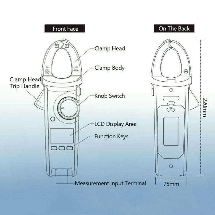 UNI-T UT213B Digital Clamp Meter AC DC Voltage Detector