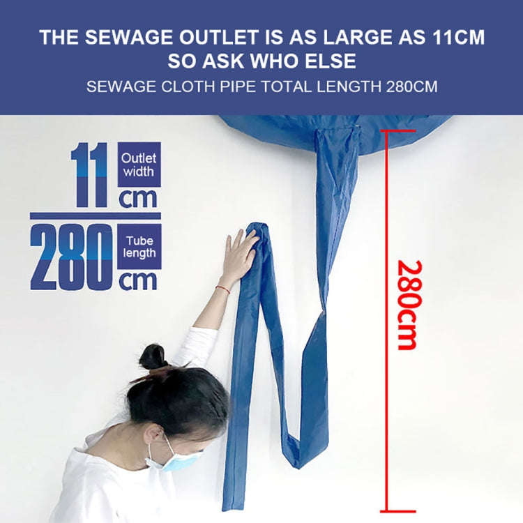 2-3P Air Conditioner Cleaning Cover With Drain Outlet, Configuration: Cover + Protective Wall Cloth