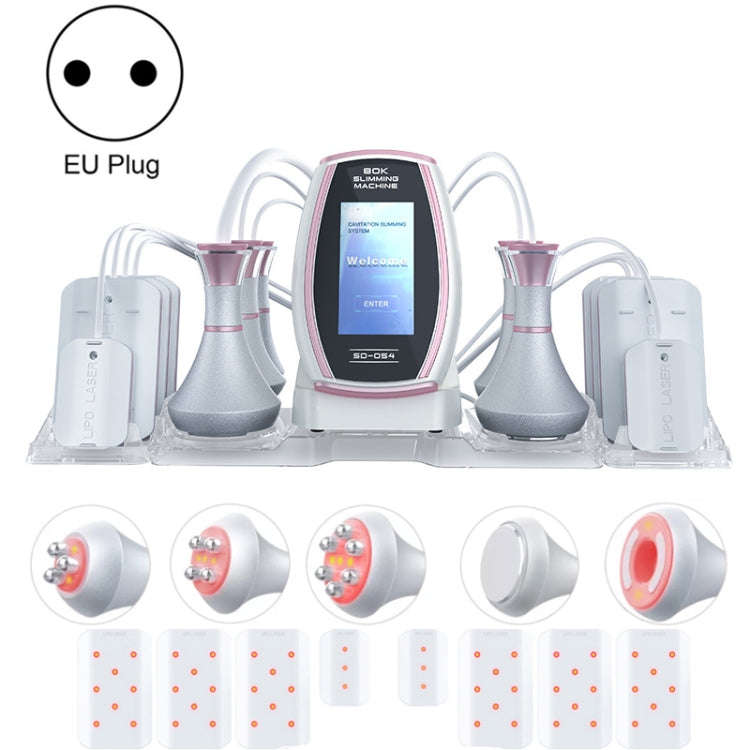 6 In 1  80K Ultrasonic Cavitation Vacuum Radio Frequency Lipo Laser Slimming Machine EU Plug(Pink...