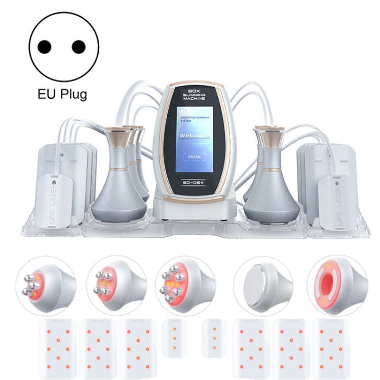6 In 1  80K Ultrasonic Cavitation Vacuum Radio Frequency Lipo Laser Slimming Machine EU Plug(Gold...