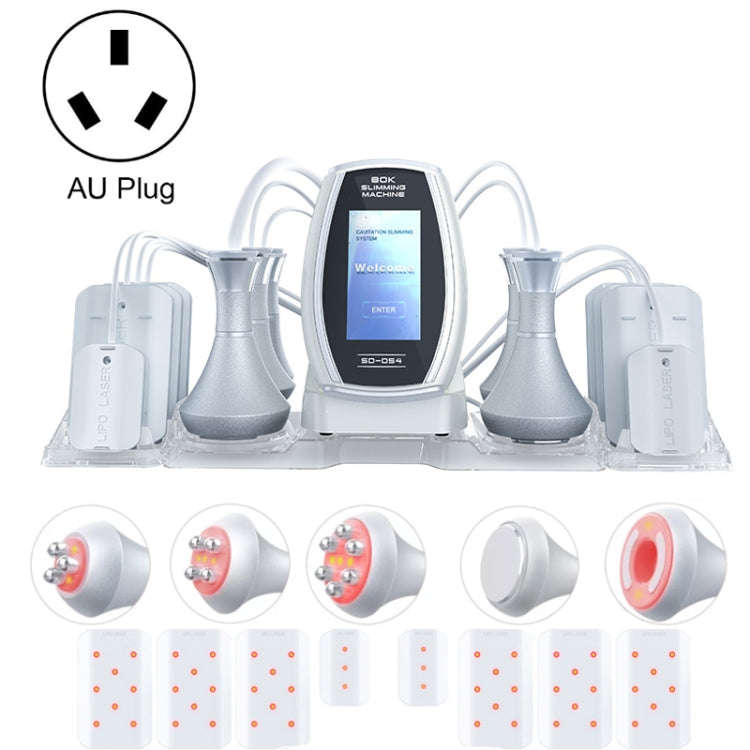 6 In 1  80K Ultrasonic Cavitation Vacuum Radio Frequency Lipo Laser Slimming Machine AU Plug(Sliv...