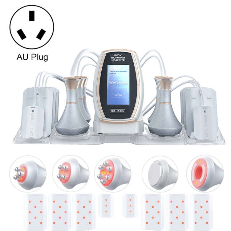 6 In 1  80K Ultrasonic Cavitation Vacuum Radio Frequency Lipo Laser Slimming Machine AU Plug(Gold...