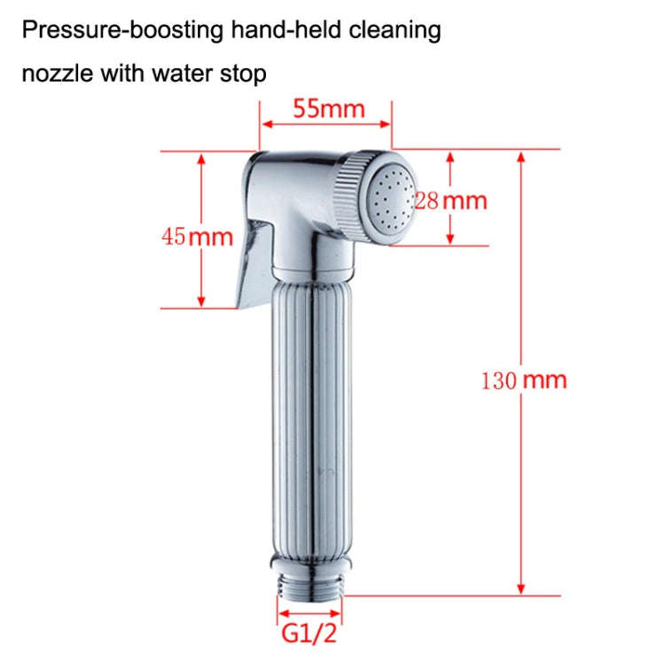 Multifunctional Wome Washers Pressure With Water Stop Woman Wash Nozzle Set, Colour:Chrome