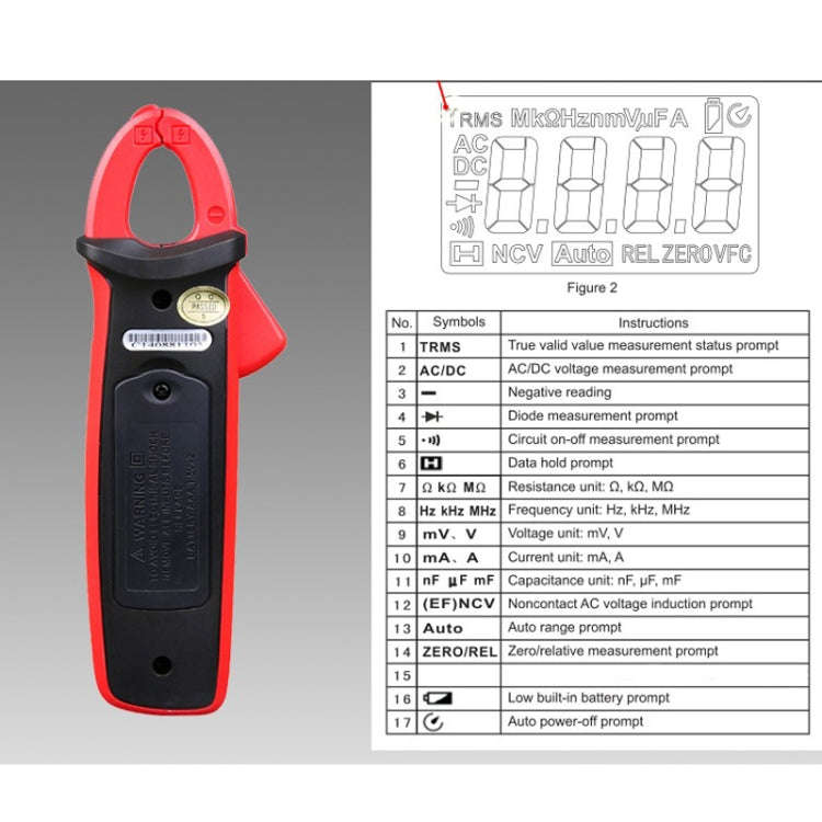 UNI-T UT210D 200A Digital Clamp Meter AC DC Voltage Detector