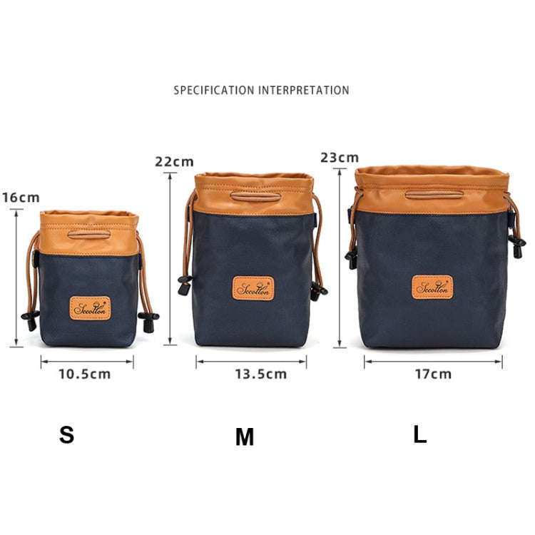 S.C.COTTON Camera Lens Protection Bag Liner Bag Waterproof Camera Storage Bag, Size: L(Blue)