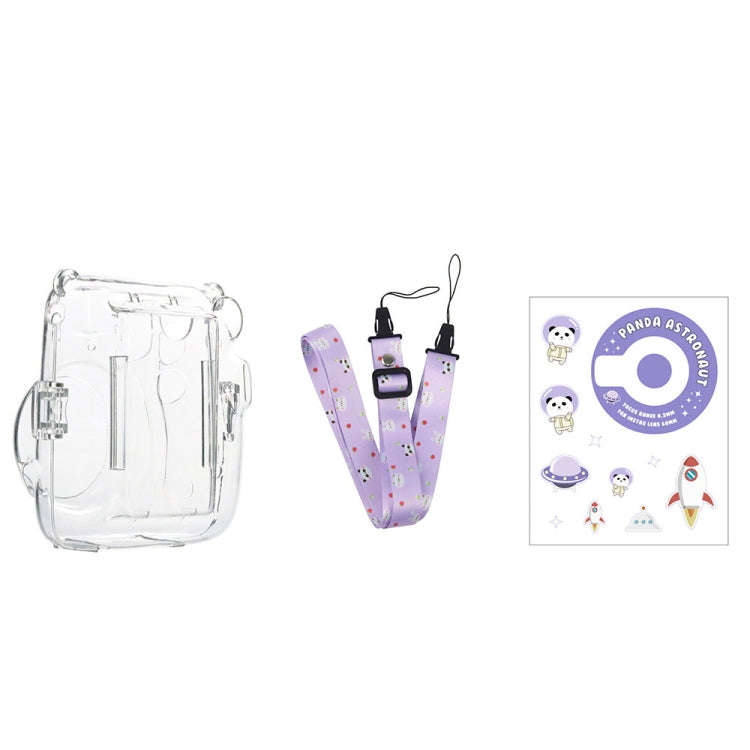 For Fujifilm Instax Mini 11  5sets Storage Case + Shoulder Strap + Sticker 3 In 1 Set(Set 4)