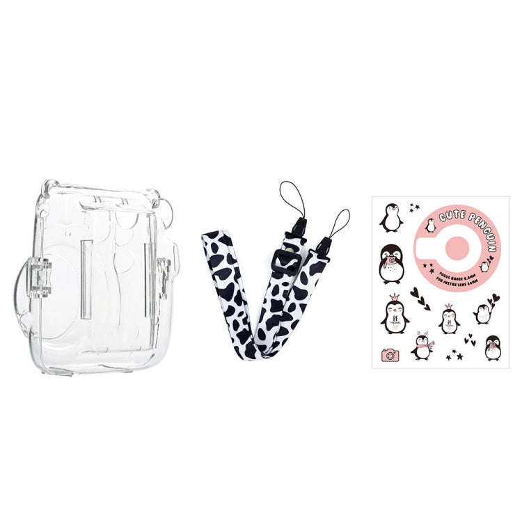 For Fujifilm Instax Mini 11  5sets Storage Case + Shoulder Strap + Sticker 3 In 1 Set(Set 8)