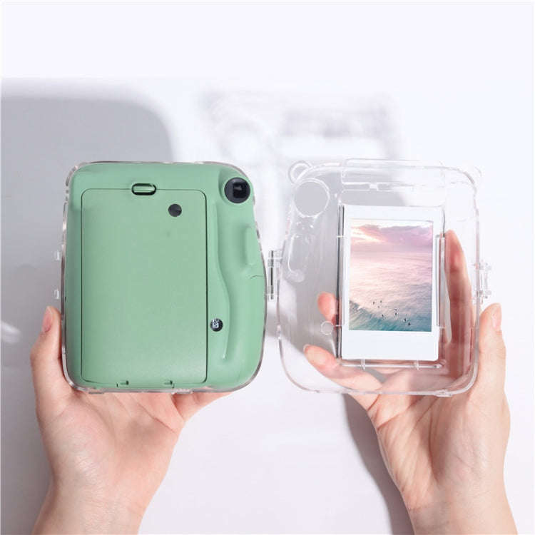 For Fujifilm Instax Mini 11  5sets Storage Case + Shoulder Strap + Sticker 3 In 1 Set(Set 7)