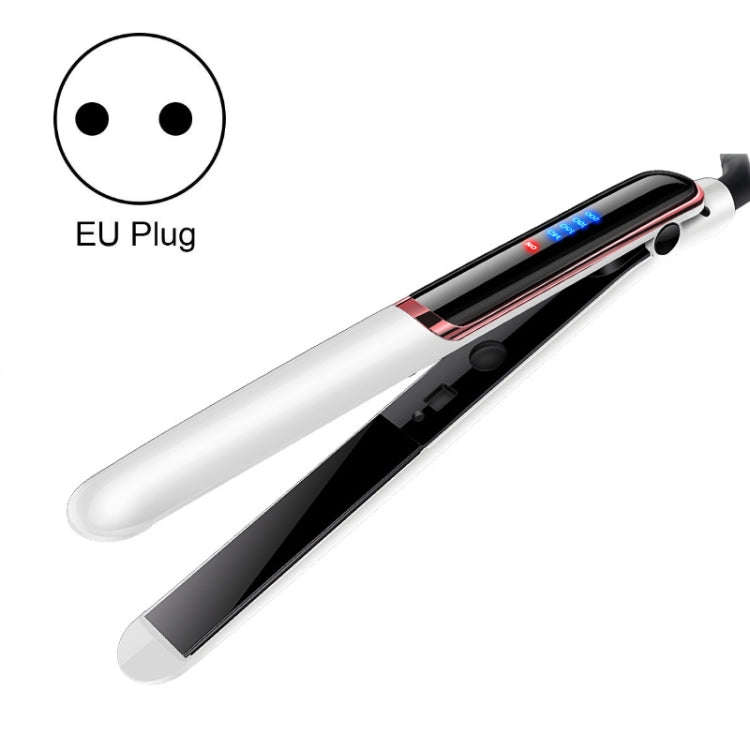 35W 2 In 1 Curling and Straightening Dual-use Electric Splin,Specification: EU Plug(White)