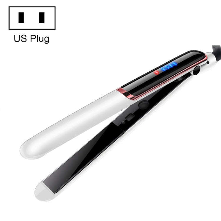 35W 2 In 1 Curling and Straightening Dual-use Electric Splin,Specification: US Plug(White)