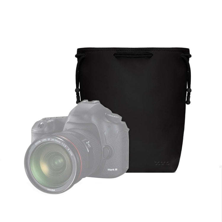 Baona Camera Bag Lens Drawstring Pouch, Size: Large(Black)