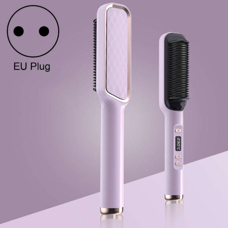 ZF-888 60W Dual-Purpose Splint Electric Curling Comb For Straight Hair And Curly Hair EU Plug(Pur...