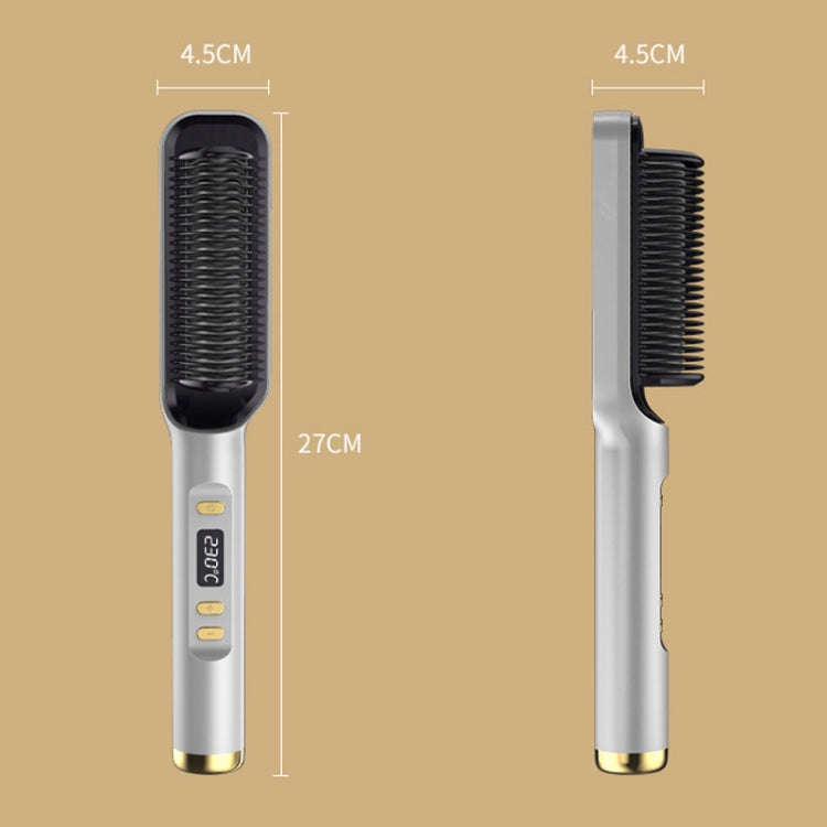 ZF-888 60W Dual-Purpose Splint Electric Curling Comb For Straight Hair And Curly Hair EU Plug(Pur...