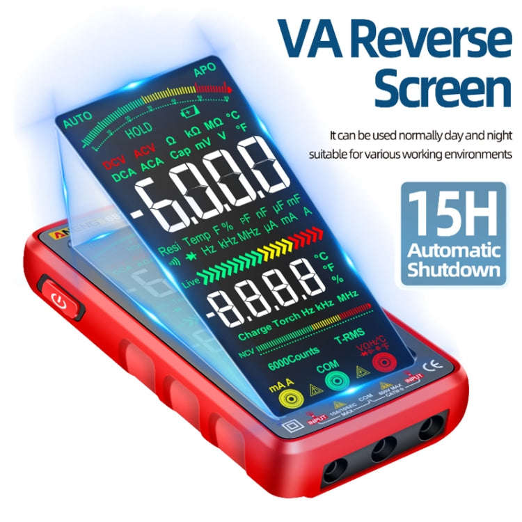 ANENG 682 Smart VA Reverse Display Automatic Range Rechargeable Multimeter(Black)