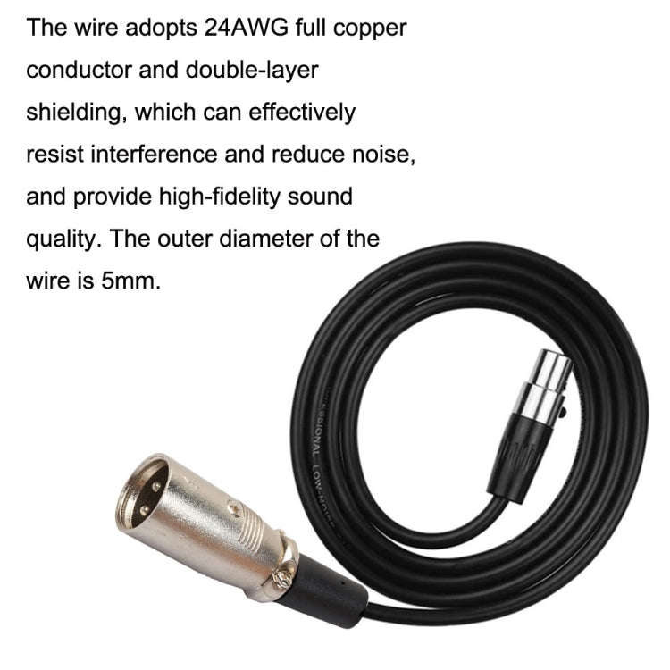 Xlrmini Caron Male To Mini Female Balancing Cable For 48V Sound Card Microphone Audio Cable, Leng...