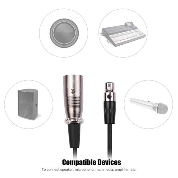 Xlrmini Caron Male To Mini Female Balancing Cable For 48V Sound Card Microphone Audio Cable, Leng...