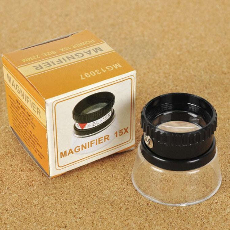 15X Monocular Magnifier Pocket Portable Tube Magnifier Repair Map(Black)