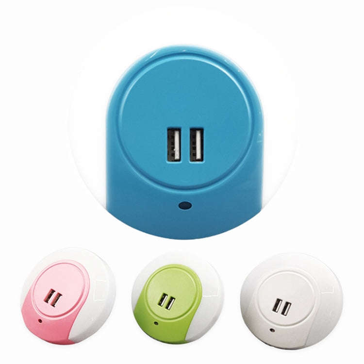 A78B LED Night Light With USB Port Intelligent Light Control Sensor Light, Plug:EU Plug(White)