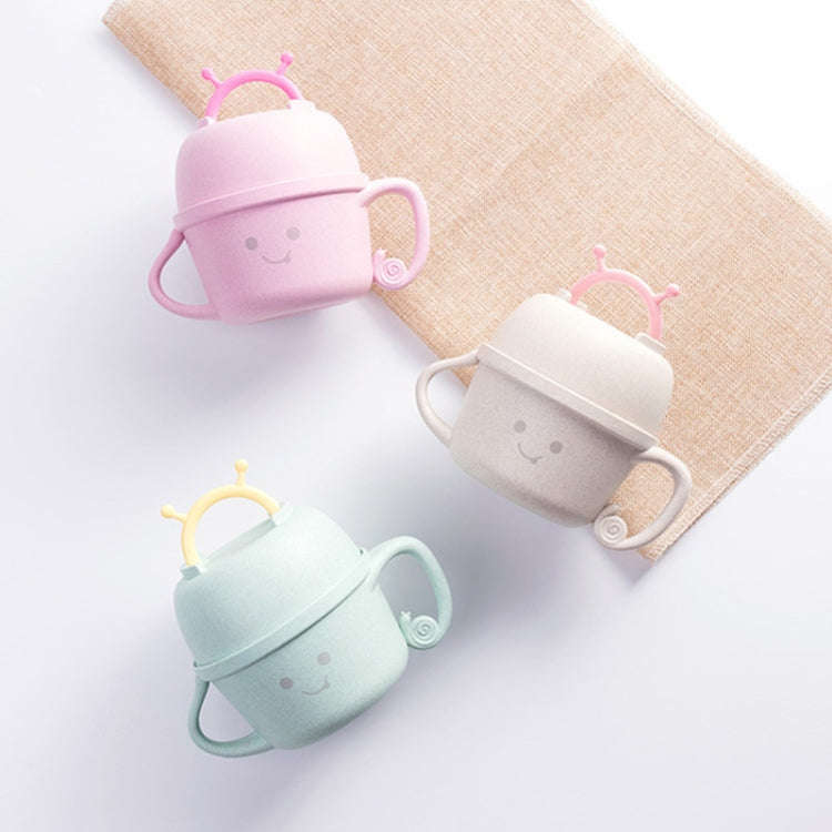Creative Anti-scald Children Tableware Baby Snail Compartment Spoon Cup Bowl(Green)