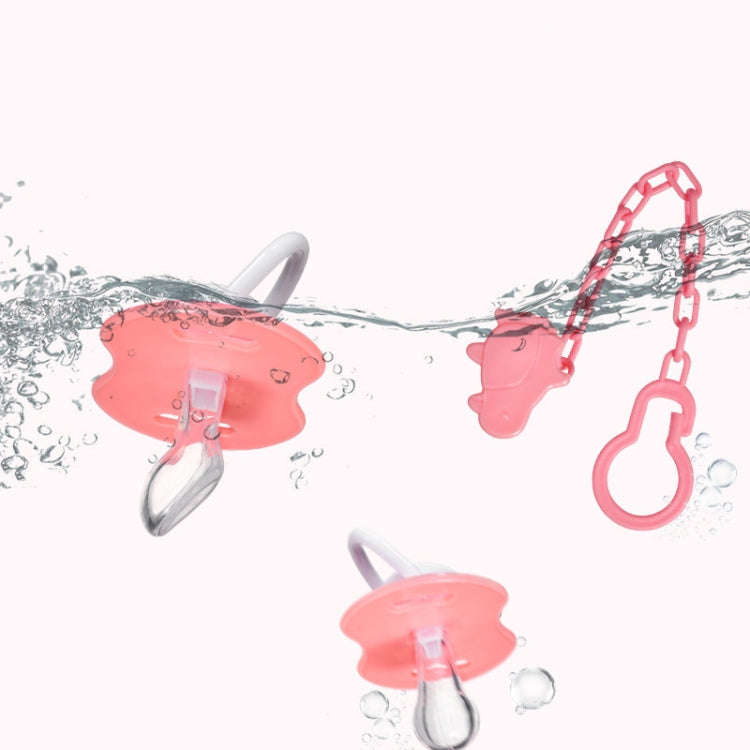 Baby Cartoon Silicone Pacifier Set And Chain Combo Baby Sleeping Peacefully(Yellow)