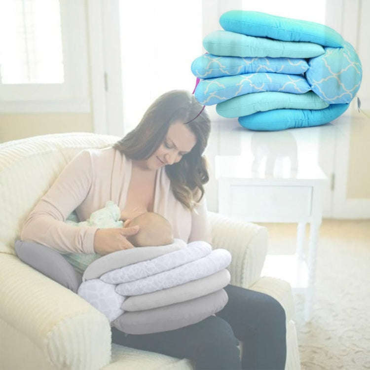 Baby Feeding Pillow Multi-functional Newborn Baby Breastfeeding Artifact Anti-vomiting Crib(Light...