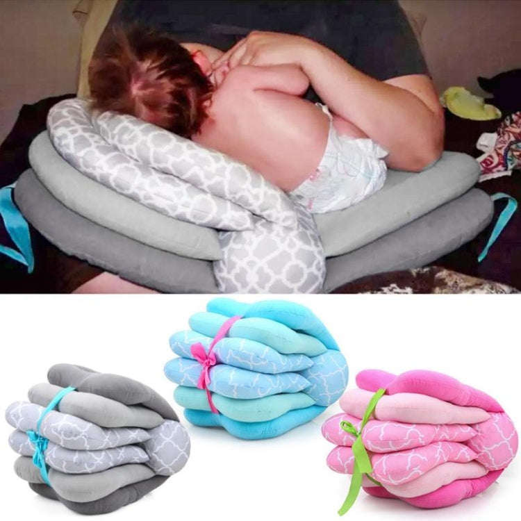 Baby Feeding Pillow Multi-functional Newborn Baby Breastfeeding Artifact Anti-vomiting Crib(Gray)