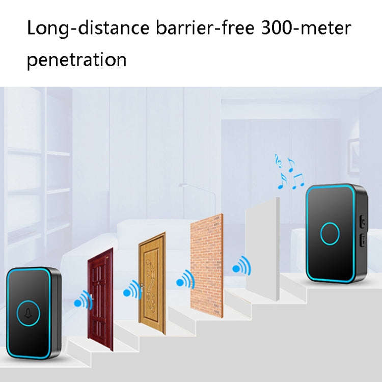 CACAZI A78 Long-Distance Wireless Doorbell Intelligent Remote Control Electronic Doorbell, Style:...