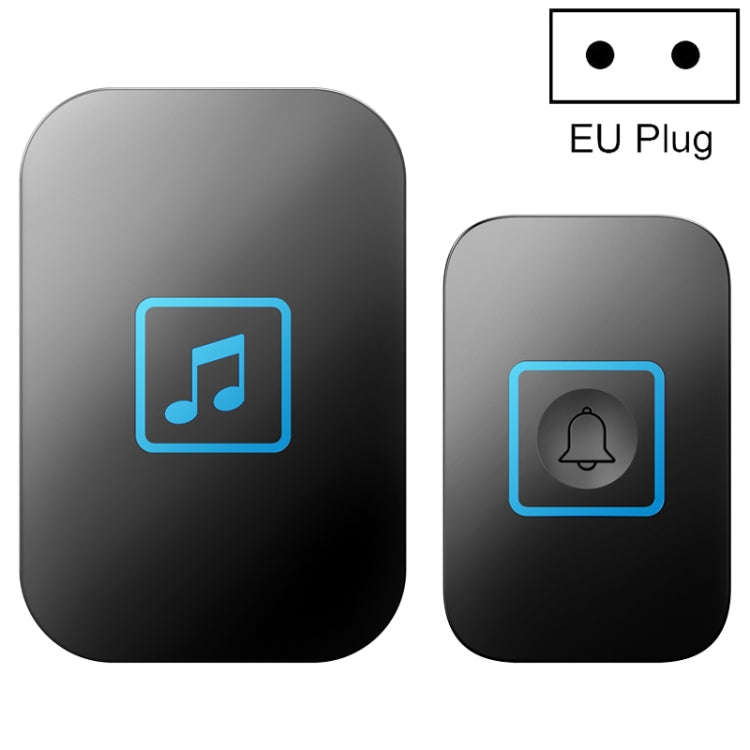 CACAZI A86 Electronic Music Remote Control Doorbell One For One AC Wireless Doorbell, Style:EU Pl...