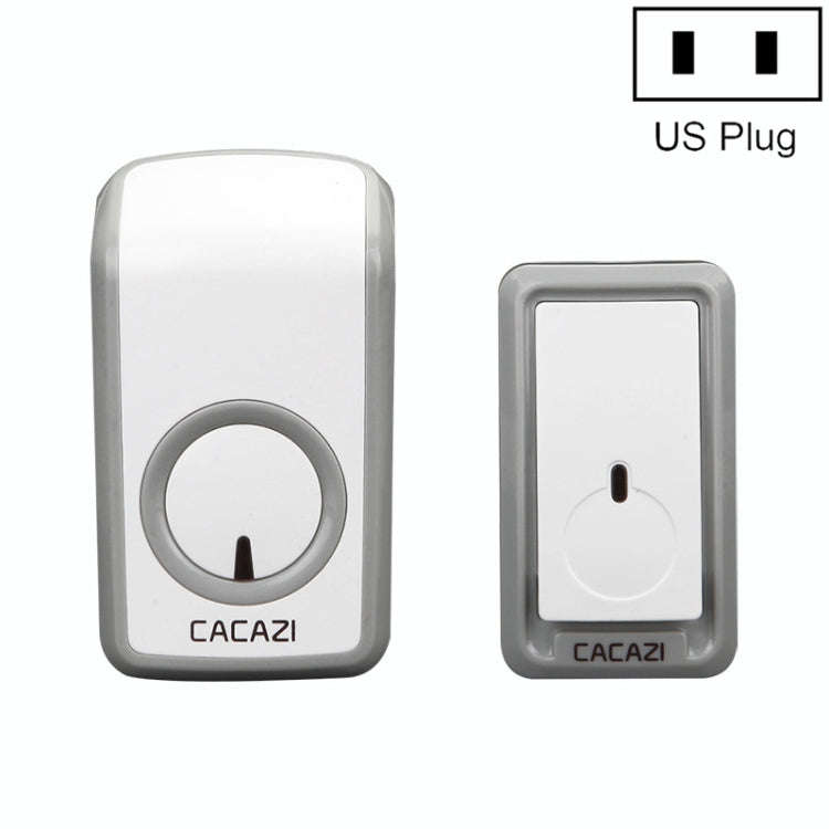 CACAZI W-899 Smart Home Wireless Doorbell Remote Control Doorbell, Style:US Plug