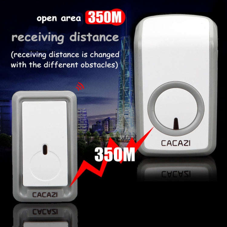 CACAZI W-899 Smart Home Wireless Doorbell Remote Control Doorbell, Style:UK Plug
