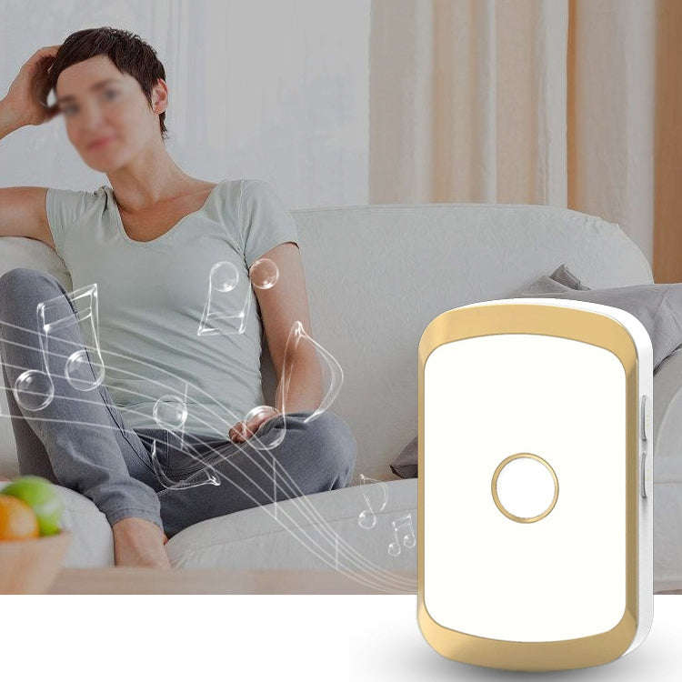 CACAZI A20 Smart Home Wireless Doorbell Digital Music Remote Control Doorbell, Style:EU Plug(Silver)